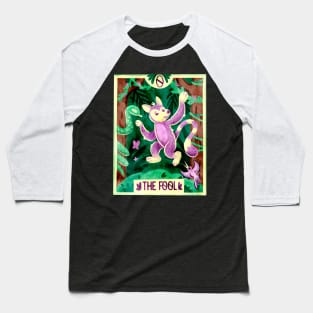 The Fool Lemur Monkey Tarot Card Baseball T-Shirt